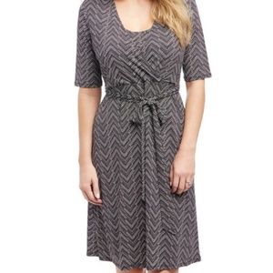 Motherhood Mock Layer Maternity Nursing Dress